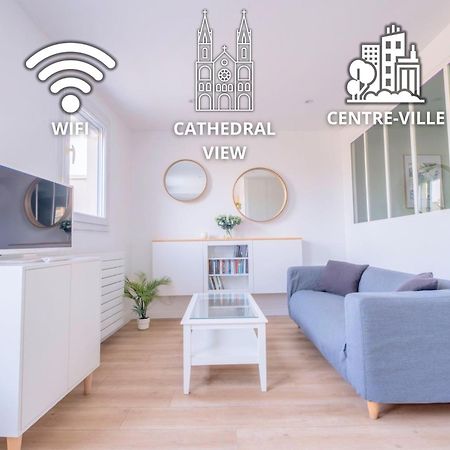 Le Clovis - Cathedrale Lägenhet Reims Exteriör bild